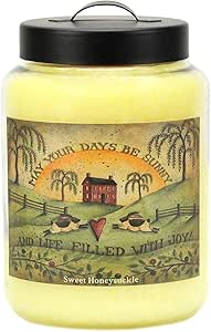 Amazon.com: Goose Creek Sweet Honeysuckle Folk Art Jar Candle, 26-Ounce