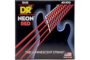 DR Strings Hi-Def Neon Red Bass Lite Strings (NRB40)