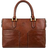 Time Resistance Full-Grain Leather Purse for Women - Leather Handbag - Top Handle Bag - Tote Bag