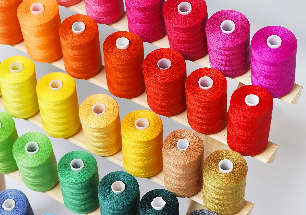 White Ogrmar White Bonded Nylon Sewing Thread 1500 Yard Size T7069