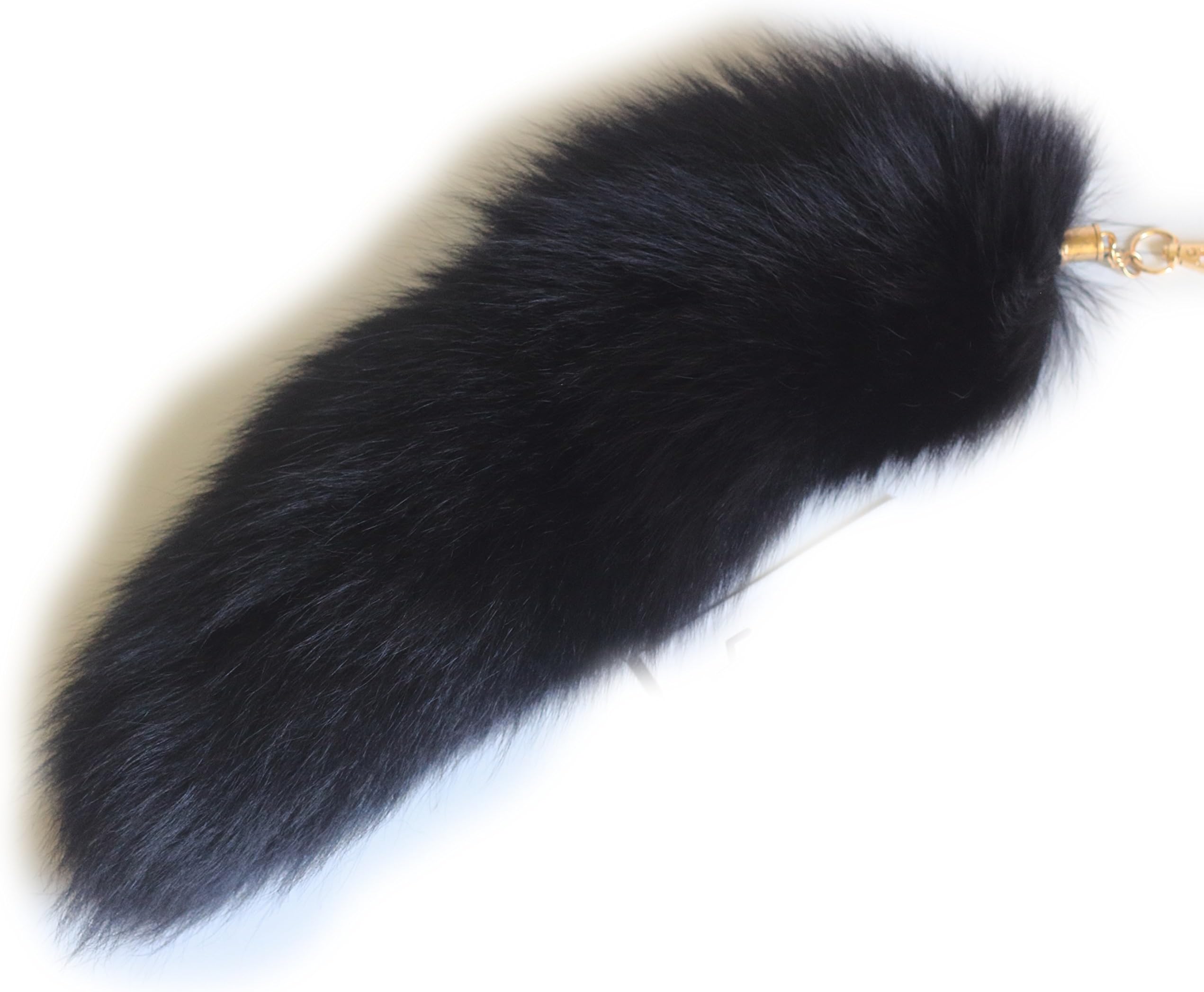 Fosrion Supper Huge and Fluffy Real Fox Tail Fur Halloween Cosplay Toy Handbag Charm Accessory Key Chain Ring Hook Tassels