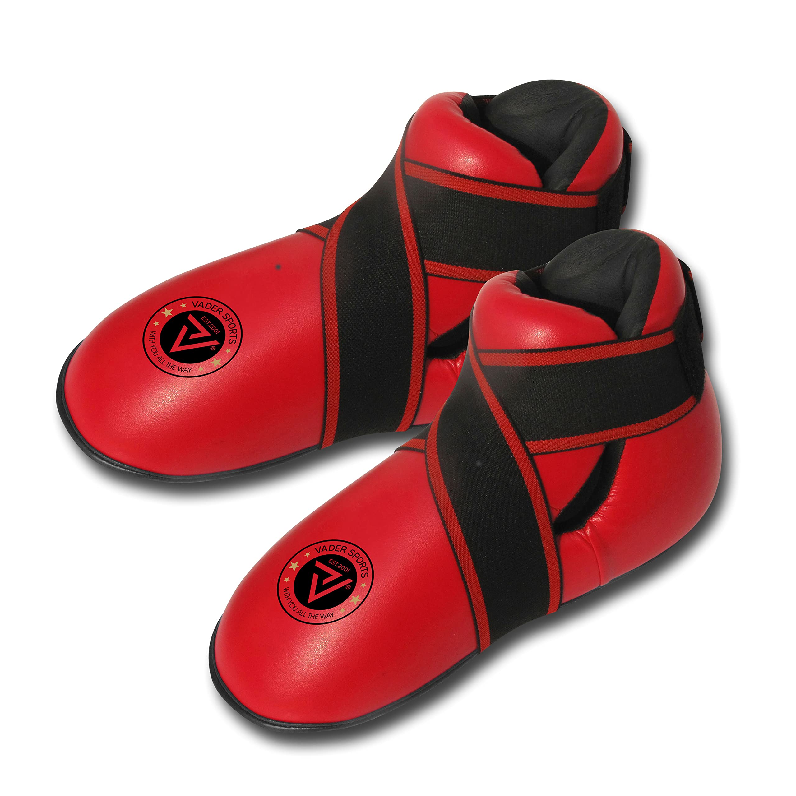 Red kickboxing boots semi/full contact kick boxing boots foot pad kids/Adults kick boxing foot pads (Medium.youth/adults shoes size 6-7)