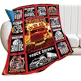 Taimeng Semi Truck Blanket Decor Gifts for Trucker, Truck Driver Appreciation Gifts, Trucker Throw Blanket Stuff Fleece Cozy Flannel Warm Lightweight Blankets for Kids Teens Women Girls Boys 40"X50"