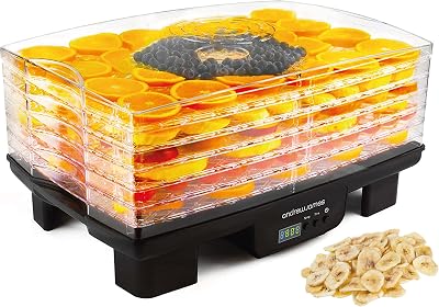 Andrew James Digital Food Dehydrator 6 Trays 550W Adjustable Temp 40-70°C