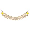 Uniwish Burlap Lemonade Banner Lemonade Stand Decorations Garland Lemon Theme Baby Shower Birthday Party Supplies Vintage Rustic Hanging Bunting Sign