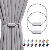 Pretty Jolly 2 Pack Magnetic Curtain Tiebacks 16 Inch Grey