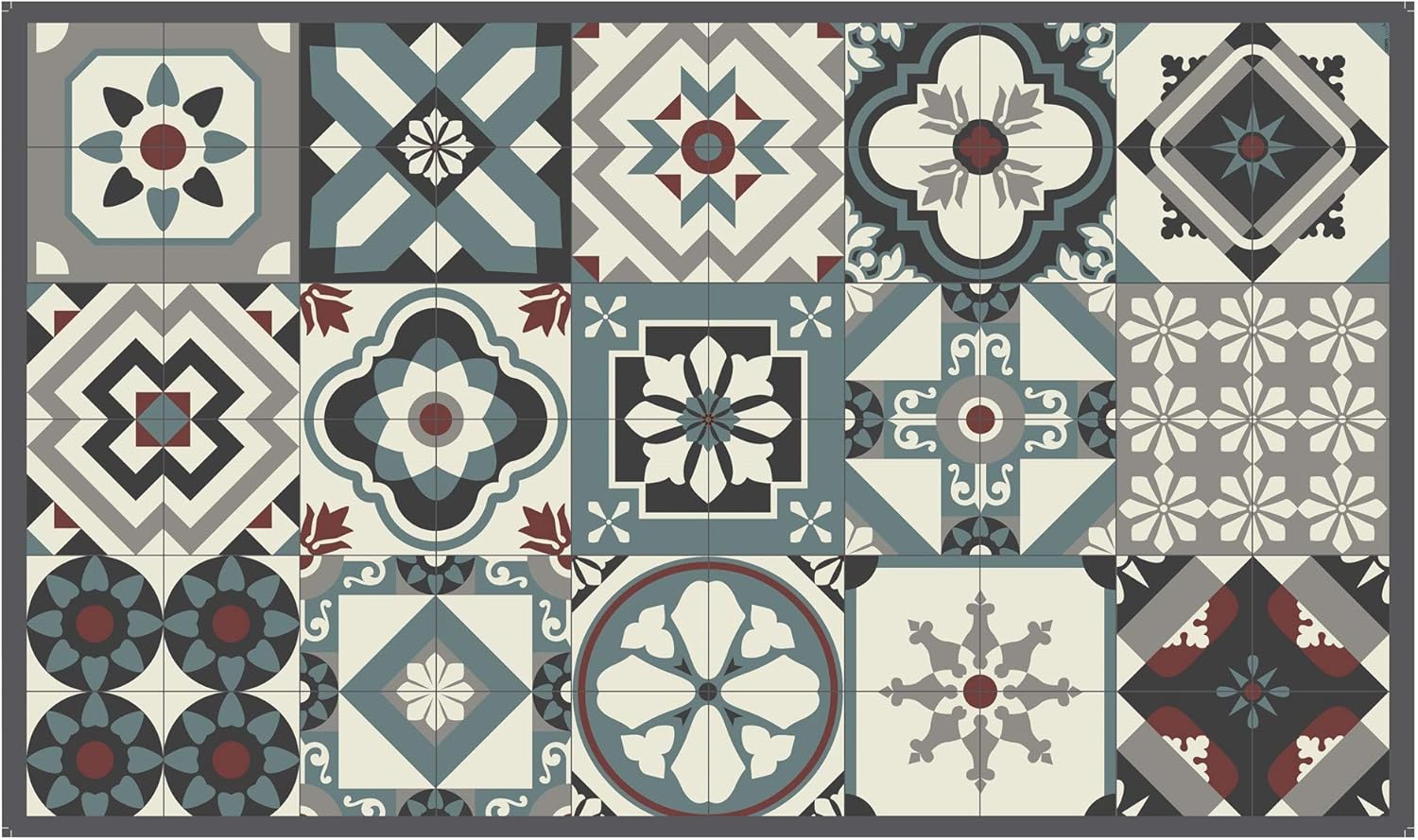 LILENO HOME Alfombra de Vinilo Cocina, Alfombra de baño, Alfombra de