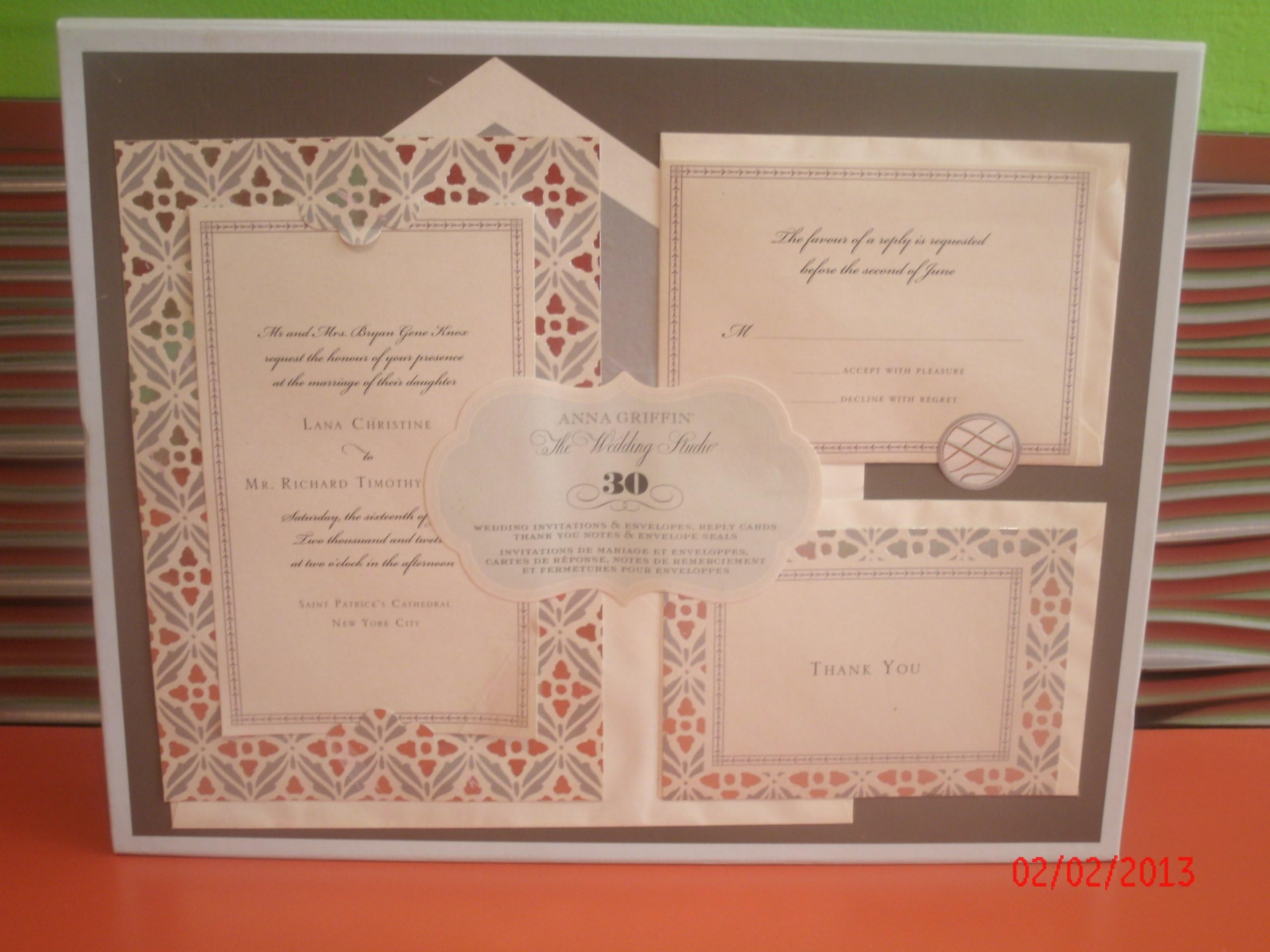 Anna Griffin-The Wedding Studio- 30ct Premium Printable Invitation Kit