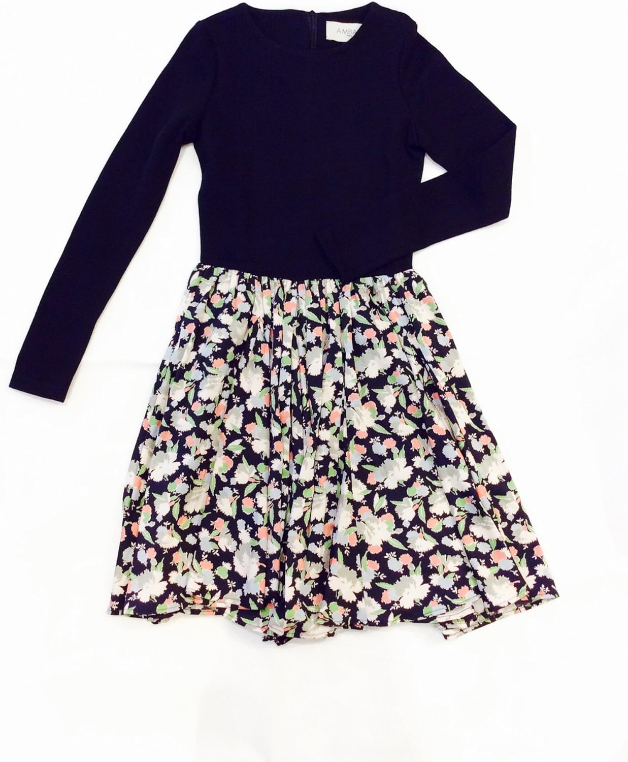 Amazon Ambali アンバリ 長袖 切り替えワンピース 服 ファッション小物 通販