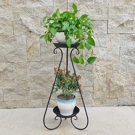 QYJpB Multicapa Hierro Forjado Flower Stand Flores en Rack ...