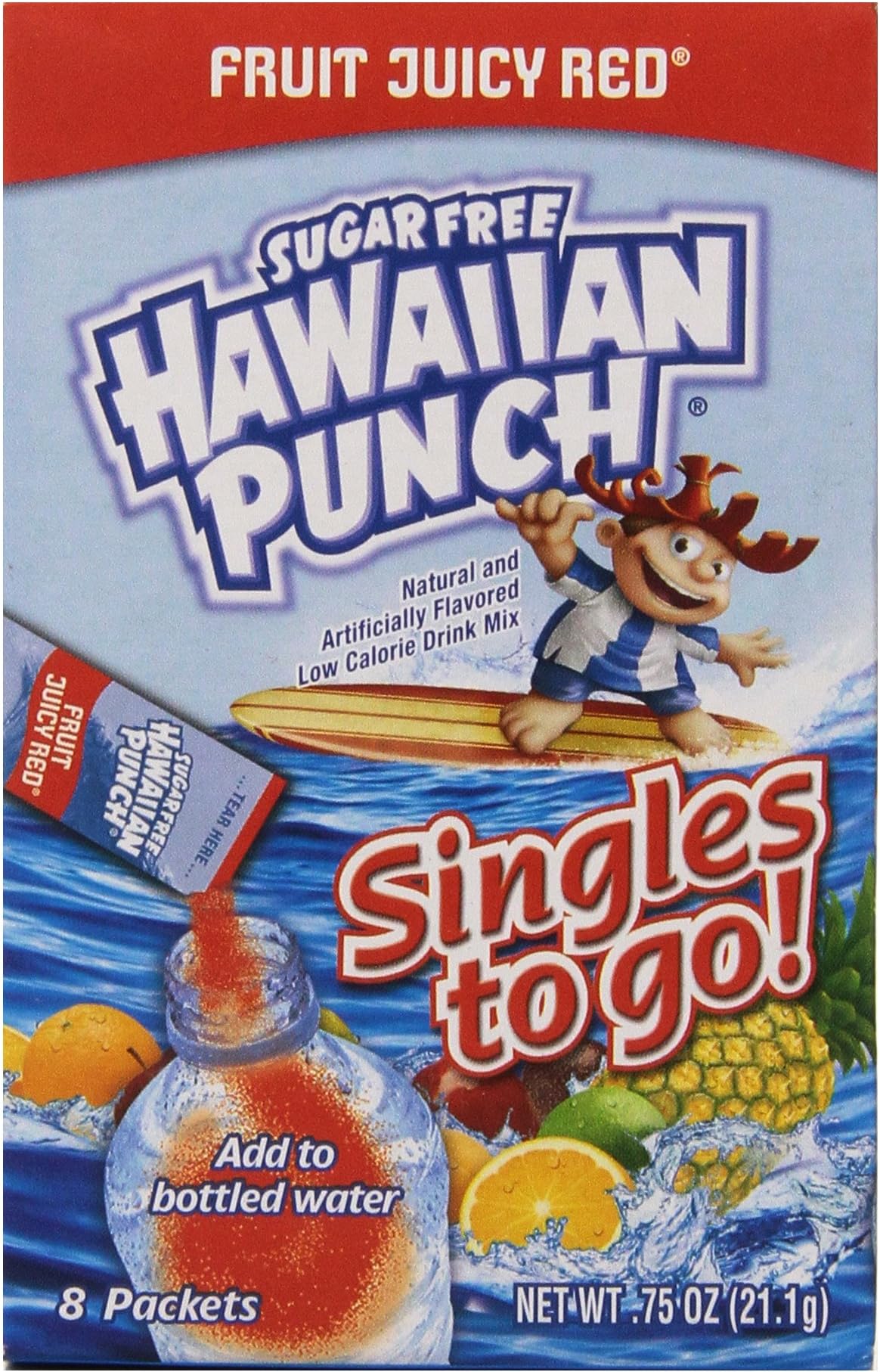 Hawaiian Punch Hawaiian Punch Singles To G0! Juicy Red, 0.75 ounce packet, (pack of 8)