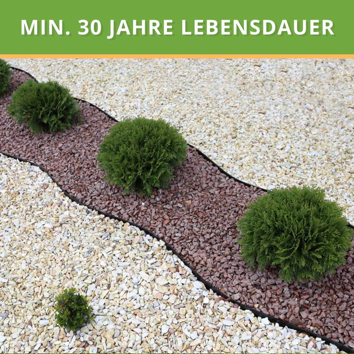 PalGarden Bordure Da Giardino Effetto Legno – 5 Metri, Colore Terracotta, Plastica Resistente UV - 4