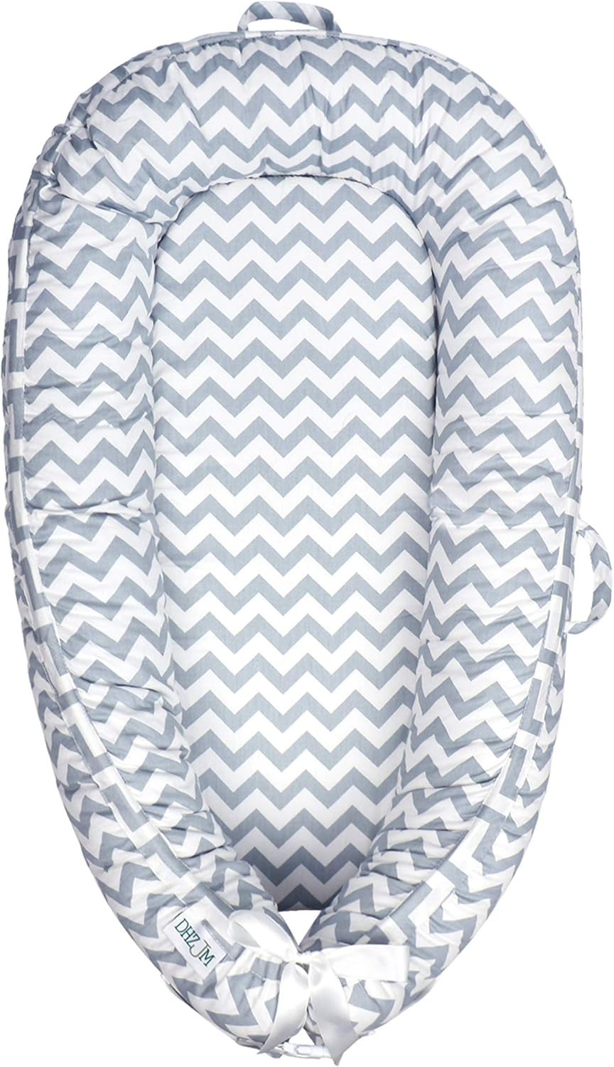 Amazon Com Baby Lounger And Baby Nest Perfect For Co Sleeping Baby Bassinet Soft Cosleeping Baby Bed Premium Quality And Suitable From 0 18 Months Breathable Hypoallergenic Portable Crib Gray Kitchen Dining