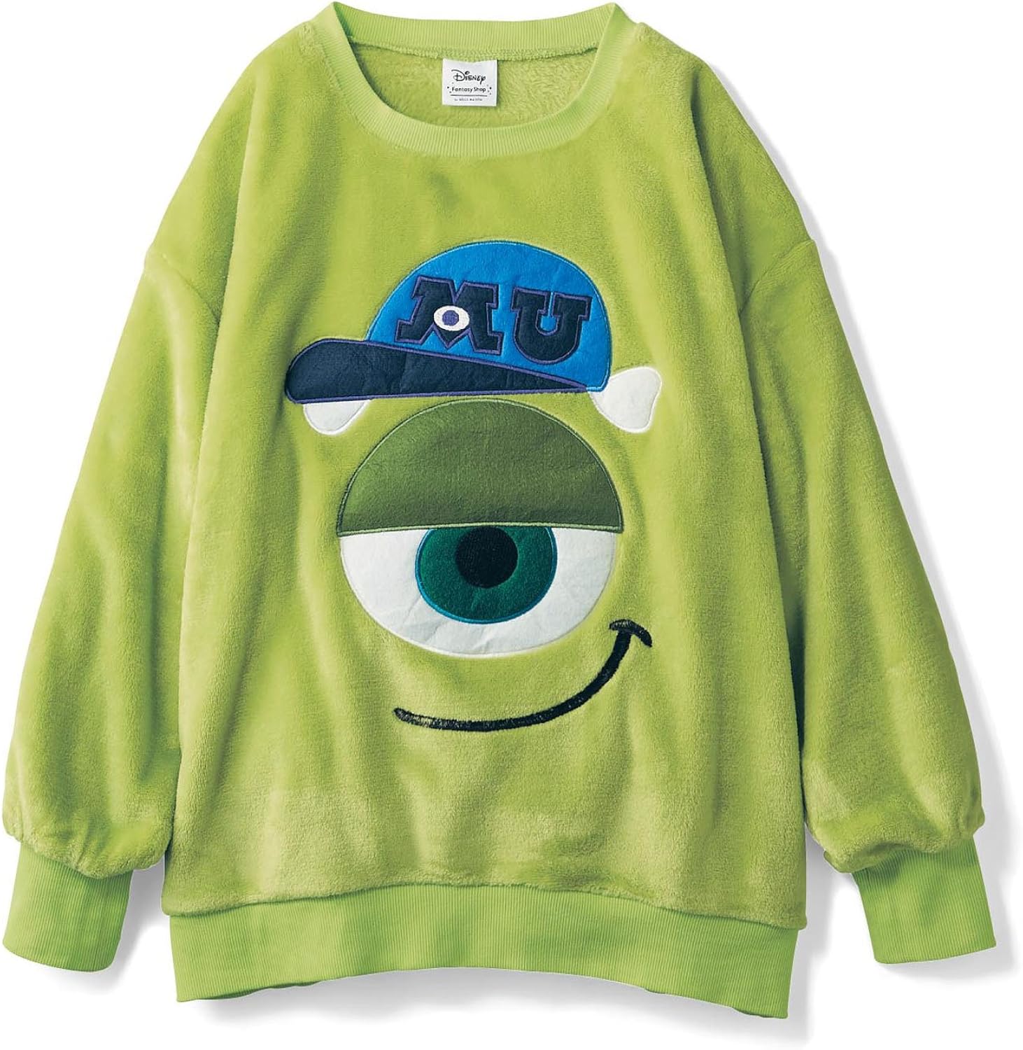 Amazon ベルメゾン Disney ディズニー フェイスデザインフリースプルオーバー モンスターズ インク マイク ライトグリーン トレーナー パーカー 通販