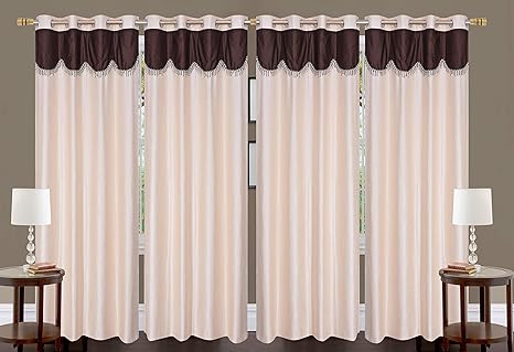 Buy Honey Traders Premium Cream Dark Brown Color Plain Eyelet Lace