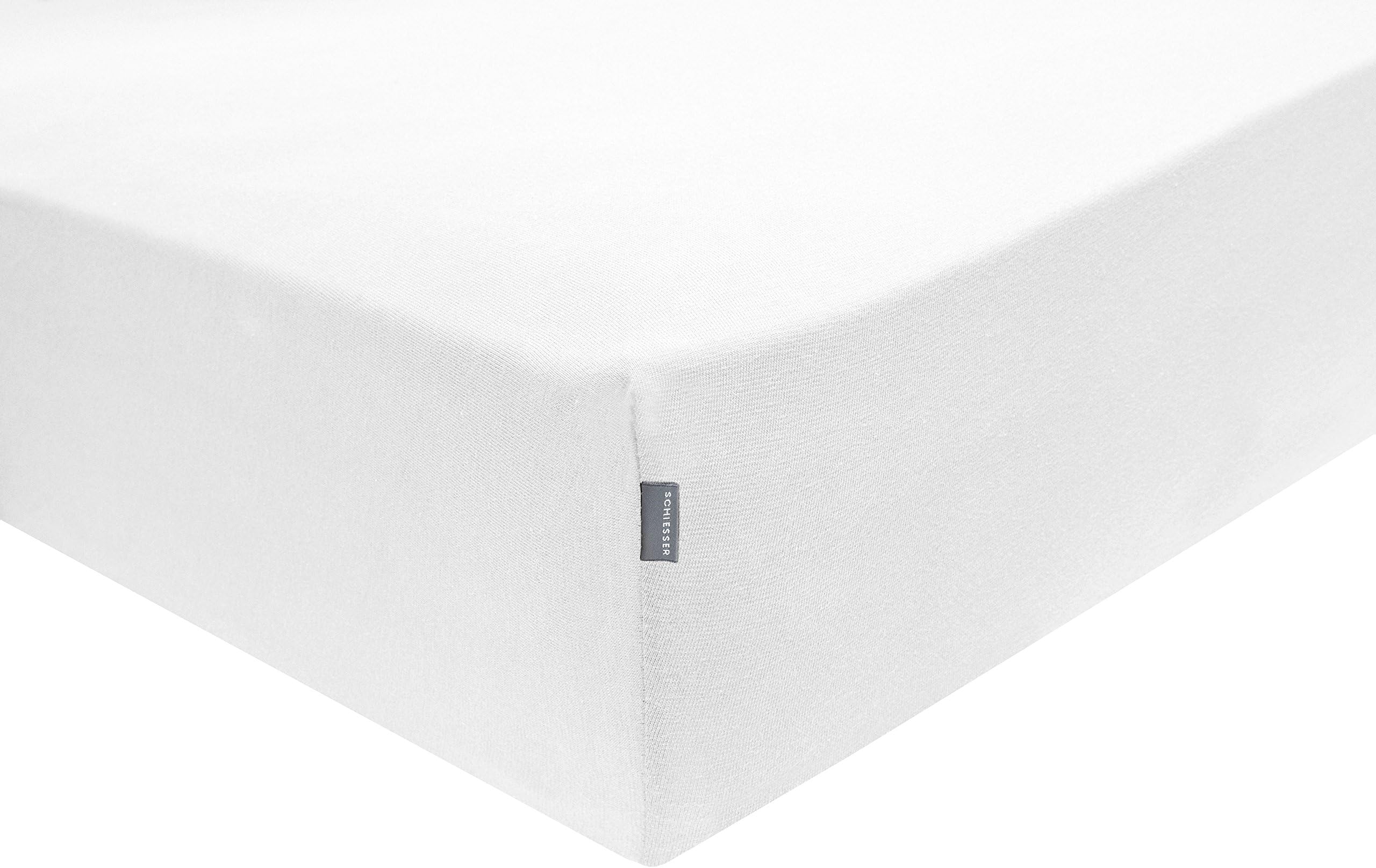 Schiesser 100820 Maco-Jersey Fitted Sheet 150 x 200 cm White