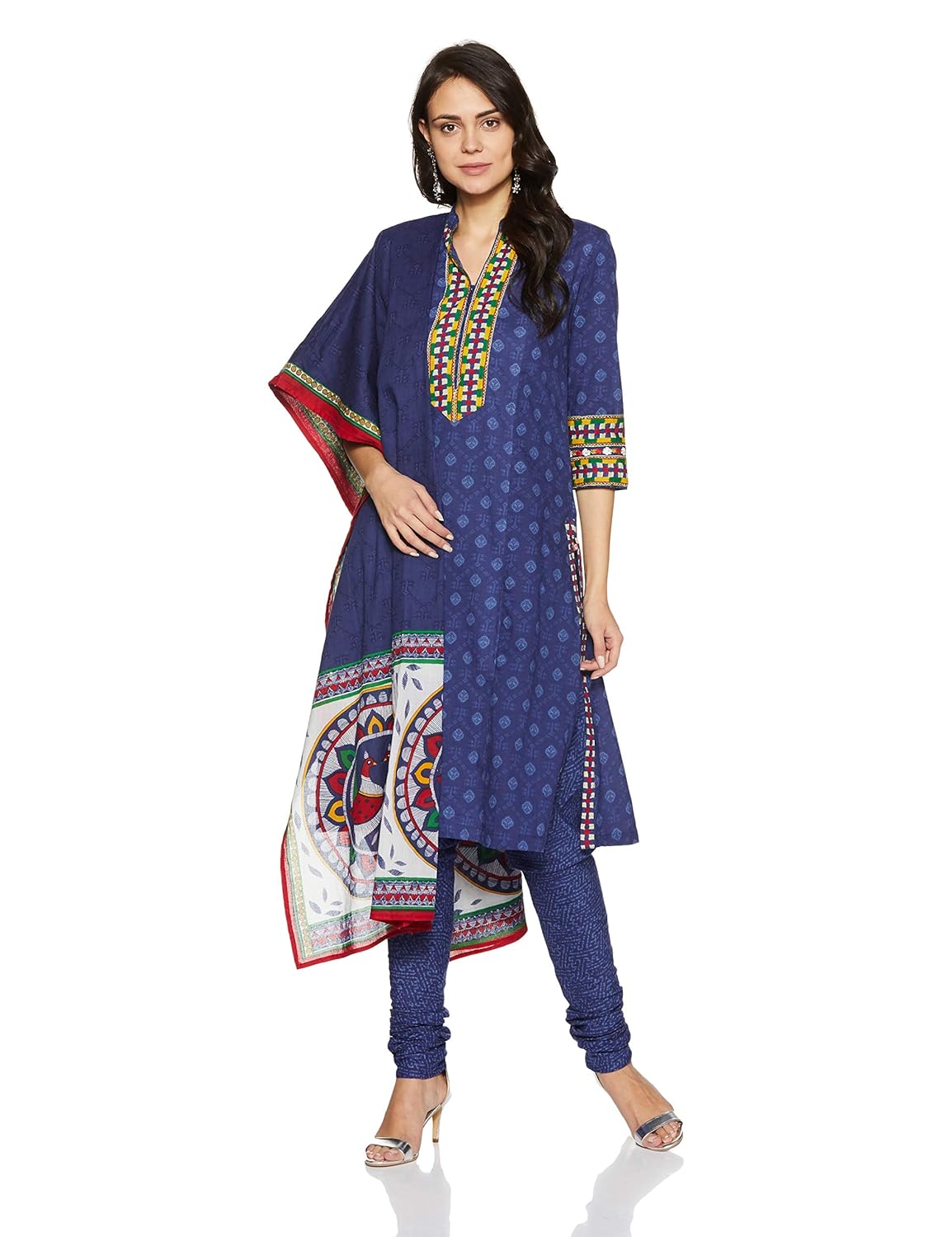 biba women's straight salwar suit set