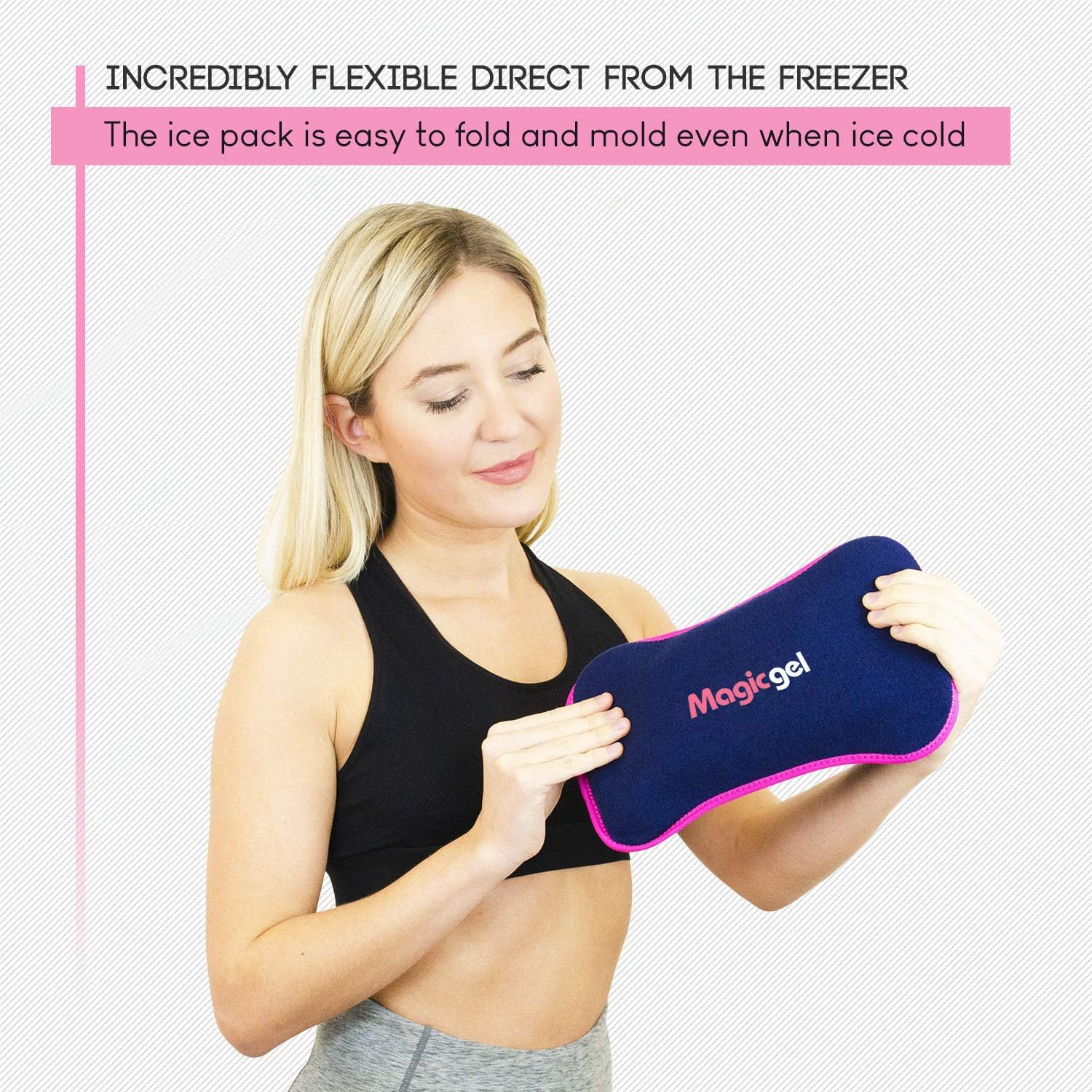Magic Gel Ice Packs, Cold Compress Reusable, Flexible Wrap Around Gel Ice Pack Knees Back Shoulders Arms and Legs - Image 4
