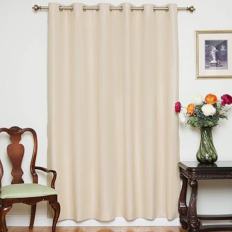 cortina termica blackout negra con ojales de niquel para barra 80 o 100 pulgadas de ancho disponible en 84 96 y 108 pulgadas de largo