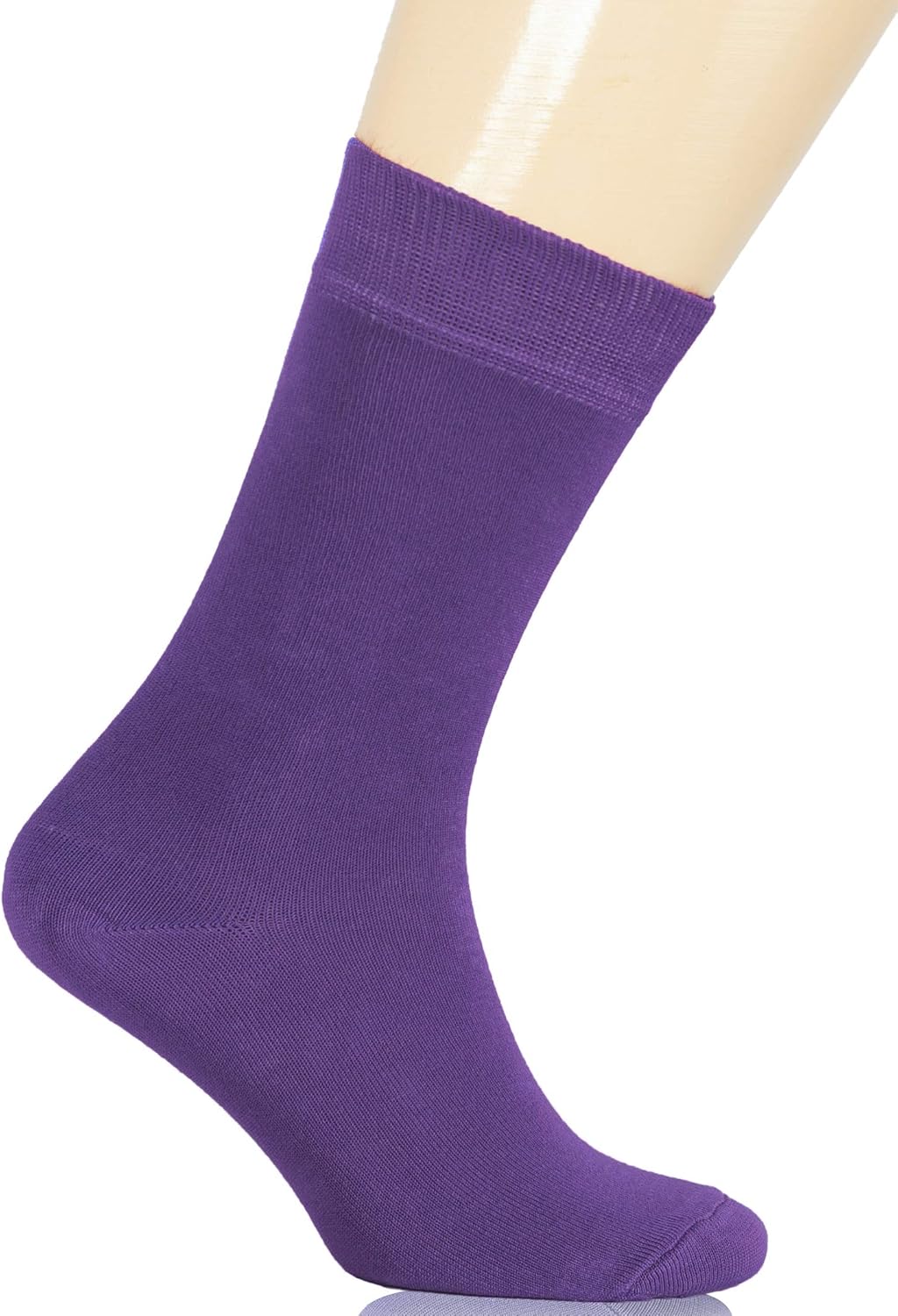 Hugh Ugoli Women's Lightweight Soft Bamboo Thin Dress Socks Crew Business Casual, 3 Pairs, Shoe Size: 6-9/9-12: Clothing