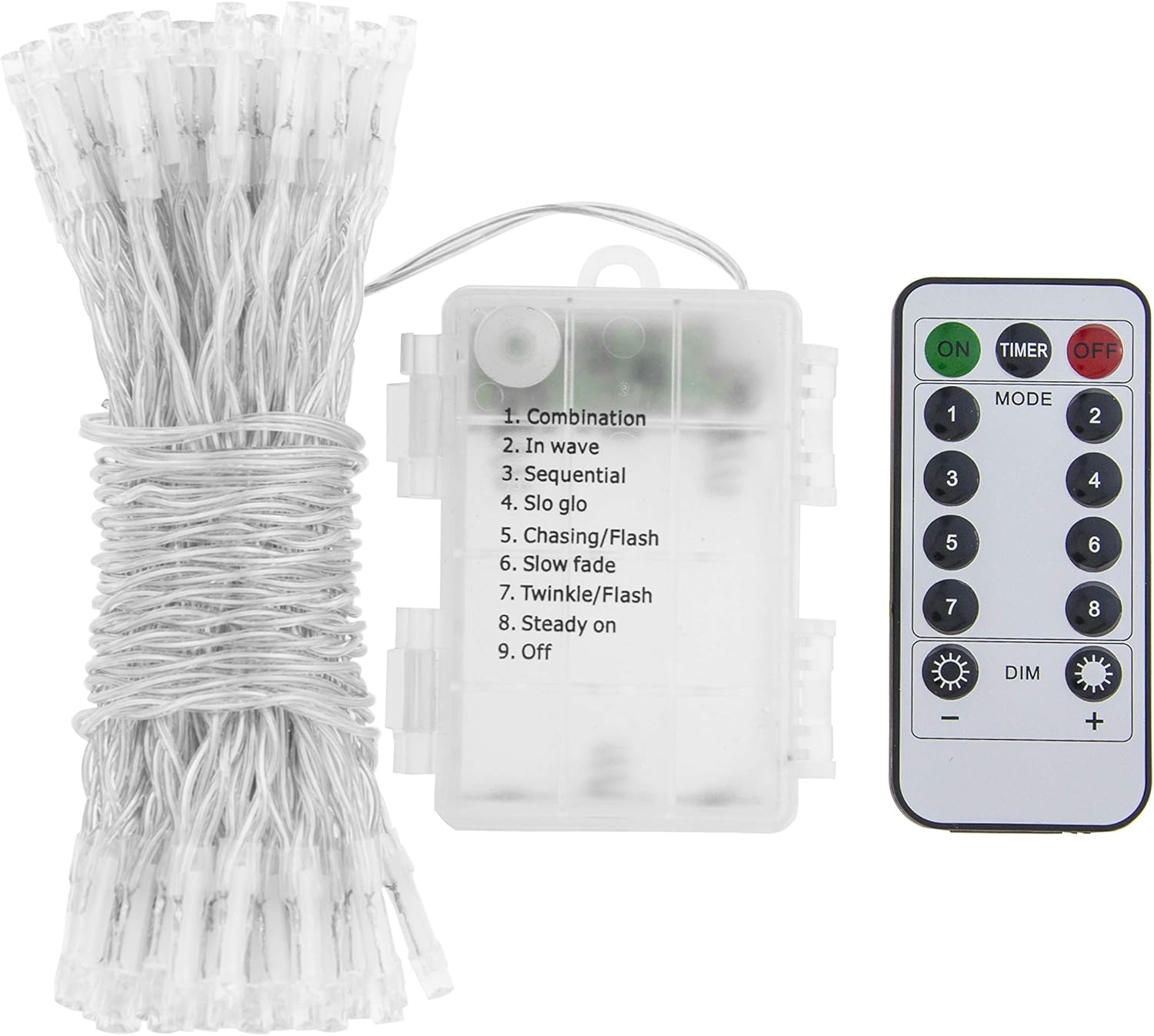 GHJ 50/100/200 LED Battery Operated Remote Control Rainproof String Fairy Lights Indoor/Outdoor for Christmas Tree Xmas Garden Party (200LEDs - Image 5