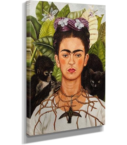 Amazon.com: Self-portrait in a Velvet Dress 20x24 Framed Art Print by Frida  Kahlo: Posters & Prints
