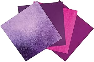 LEATHERAA ITALIAN LEATHER COMPANY Purple Leather Skin Hide Sheets: 4 Purple Scrap Leather Pieces Leather Sheets for Craft 5x5 Inches / 12x12 Centimeters