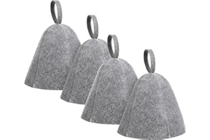 Awleynz 4Pcs Sauna Hat, Wool Felt Sauna Cap, Russian Steam Hat, Unisex Sauna Hat for Women Men Steam Bath Sauna Accessories