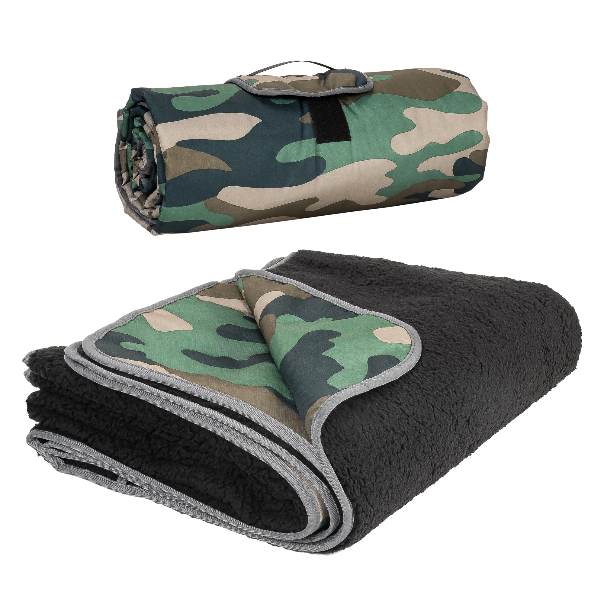 Tirrinia Large Waterproof Outdoor Blanket, Soft Warm Windproof Stadium Blanket with Sherpa Fleece and Foldable for Outdoor Sport, Baseball, Football, Beach, Concerts, Car,59" x 79" Image