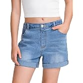BOOPH Girls Jean Shorts Kids Athletic Denim Shorts Casual Uniform Shorts | Summer Hot Pants for Teen Girl 7-14 Years