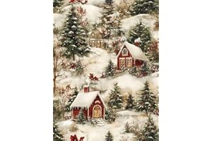 BYGFHLYW Christmas Diamond Art Kits for Adults Beginner, Diamond Painting Kits for Adults, DIY Full Drill Round Winter Snow Scenery Dot Painting Gem Painting for Home Wall Decor 12x16inch