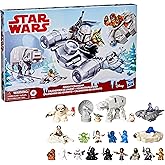 Star Wars Advent Calendar, 24 Pieces Including Micro Figures & Vehicles, Countdown Calendar, Surprise Toys for Boys & Girls A