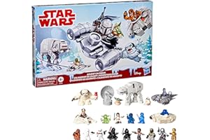 Star Wars Advent Calendar, 24 Pieces Including Micro Figures & Vehicles, Countdown Calendar, Surprise Toys for Boys & Girls A