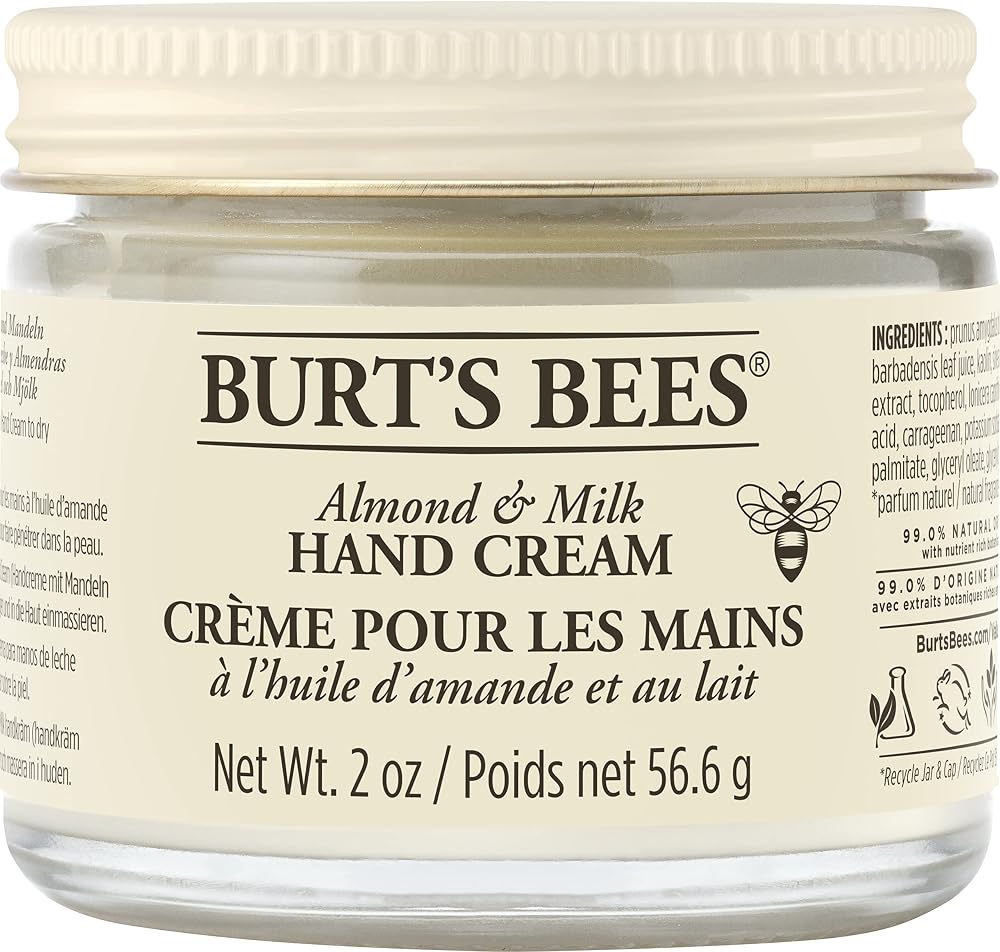 Burt's Bees Almond & Milk Hand Cream Dry Hands Moisturiser Beeswax 56.6g