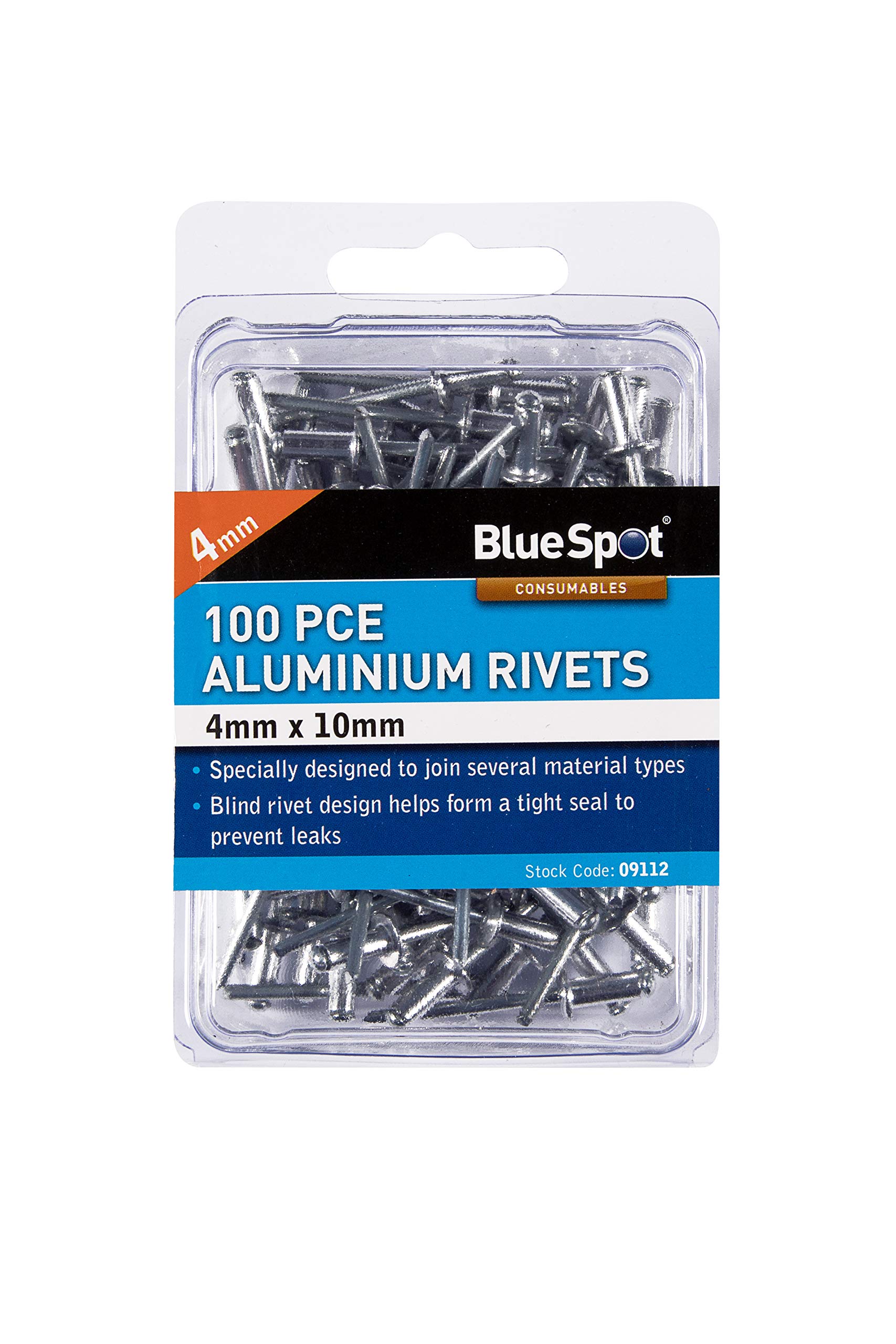 Blue Spot 09112 4 x 100 Piece Rivets