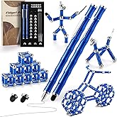 Juboury Magnetic Fidget Pen - 2 Pack Decompression Magnetic Toy Pen, Stress Relieving Gift for Adults Kids Teens, Novelty Toy for 10 11 12 13 14 Year Old Boys (Blue)