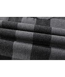 ZITY Men's Flannel Hoodie Shirts Casual Button Down