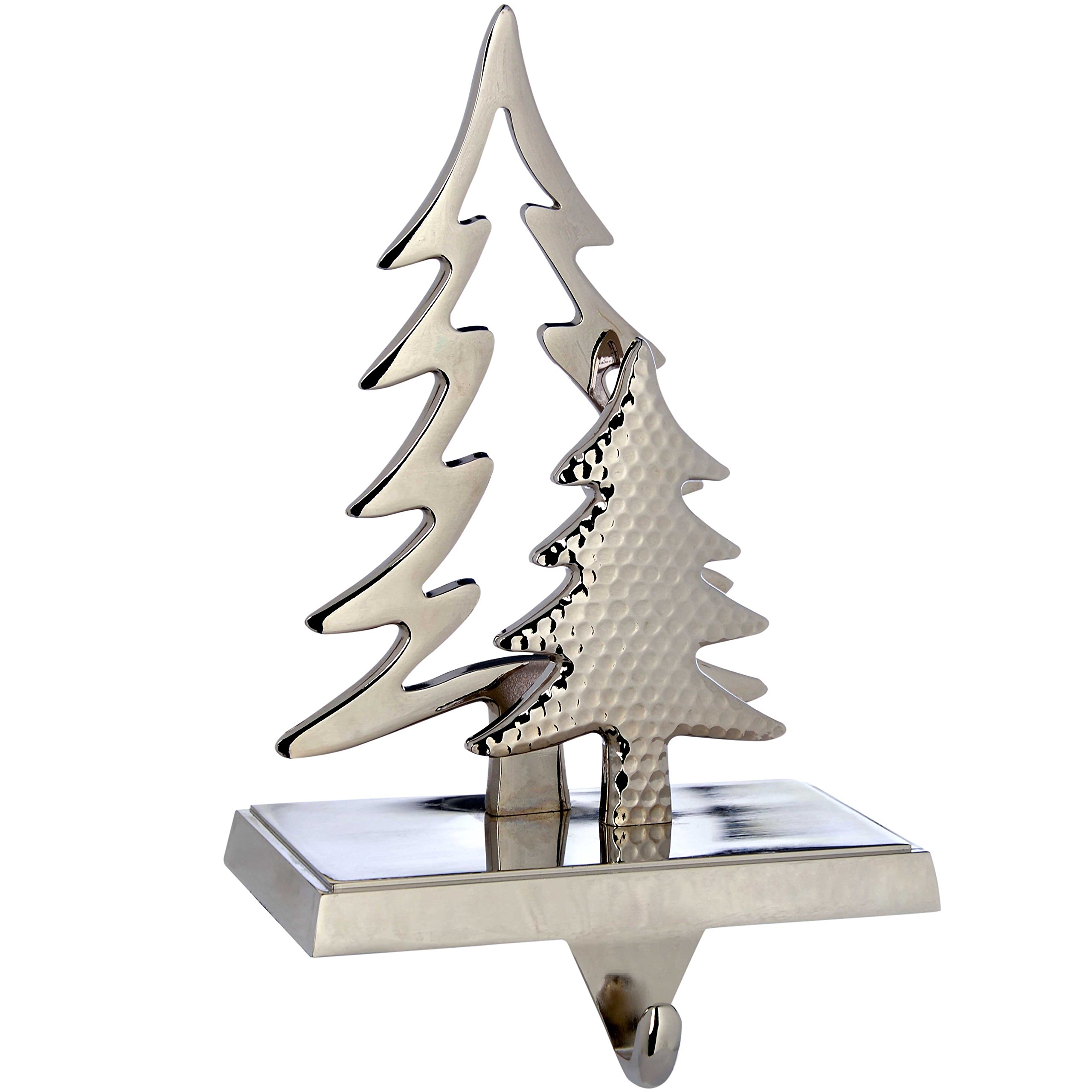 WeRChristmas Silver Plated Christmas Tree Stocking Holder Decoration, 18 cm, Metal