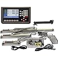 Bridgeport Mill 9 x 42 Table 3 Axis Metal Shell LCD DRO Digital Readout System Display Set 3pcs Linear Encoder Scale 12" + 30" + 16" Travel
