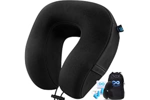 Everlasting Comfort Neck Pillow – Memory Foam Travel Pillow for Plane, Car, and Home – Ergonomic Neck and Head Support Cushio