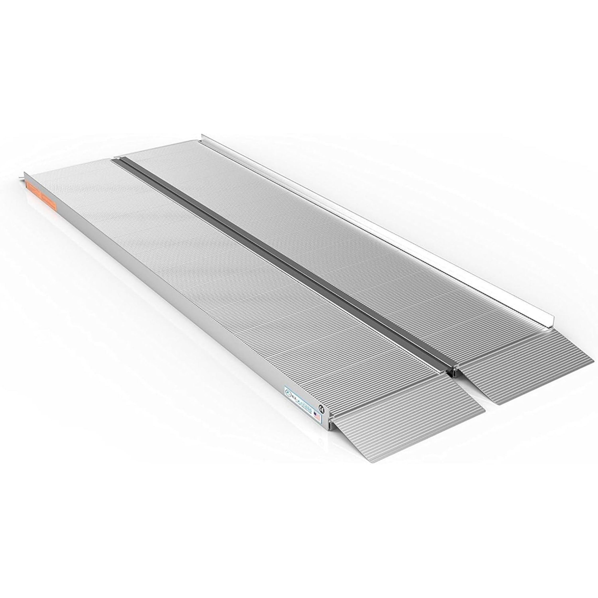 EZ-ACCESS - Rampa portátil para silla de ruedas - Rampa para discapacitados para el hogar, rampas portátiles para sillas de ruedas con asas ergonómicas, banda de rodadura extruida y placas de transición inferiores autoajustables, 7 x 30 pulgadas de un sol