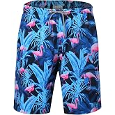 ELETOP Men's Swim Trunks with Mesh Liner 9 Inch Beach Bathing Suit | Quick Dry Drawstring Swim Shorts for Beach Vacation, Party, Cruise and Daily Casual Wear