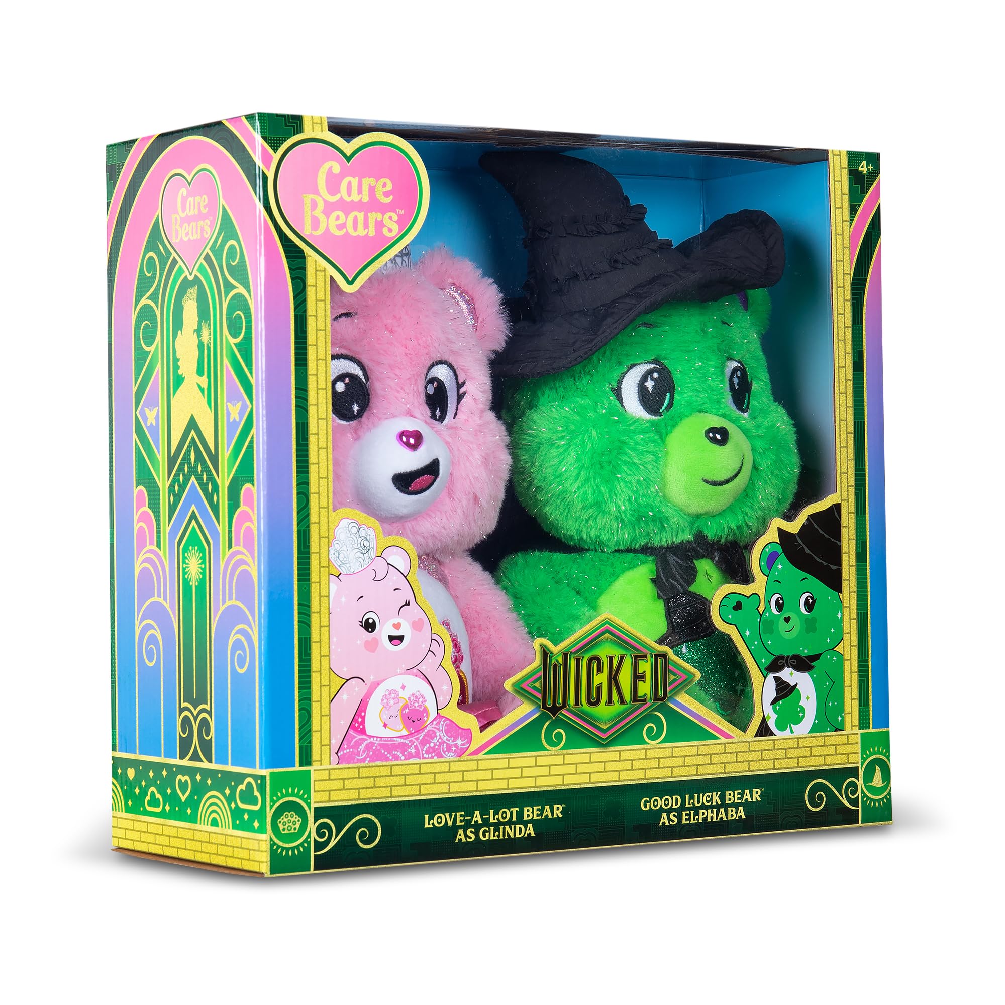 Care Bears - x Wicked 2-Pack - Love-a-Lot Bear as Glinda & Good Luck Bear as Elphaba