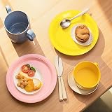 PARTY GO 9 Inch Multi Color Cloth? Paper Plates 50 Pack Red Yellow Green Blue view 3