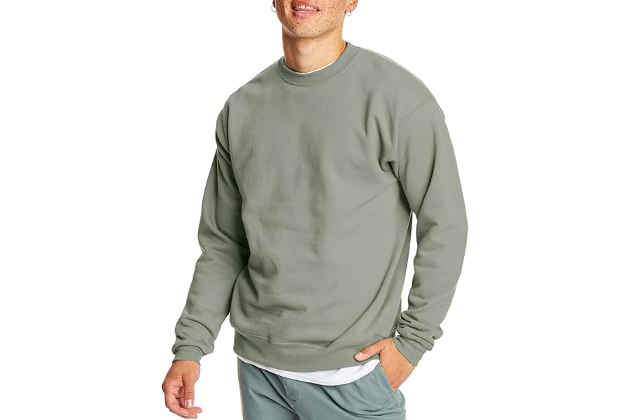 Hanes Men's Sweatshirt, EcoSmart Fleece Crewneck Sweatshirt, Big & Tall Available, 1 or 2-Pack