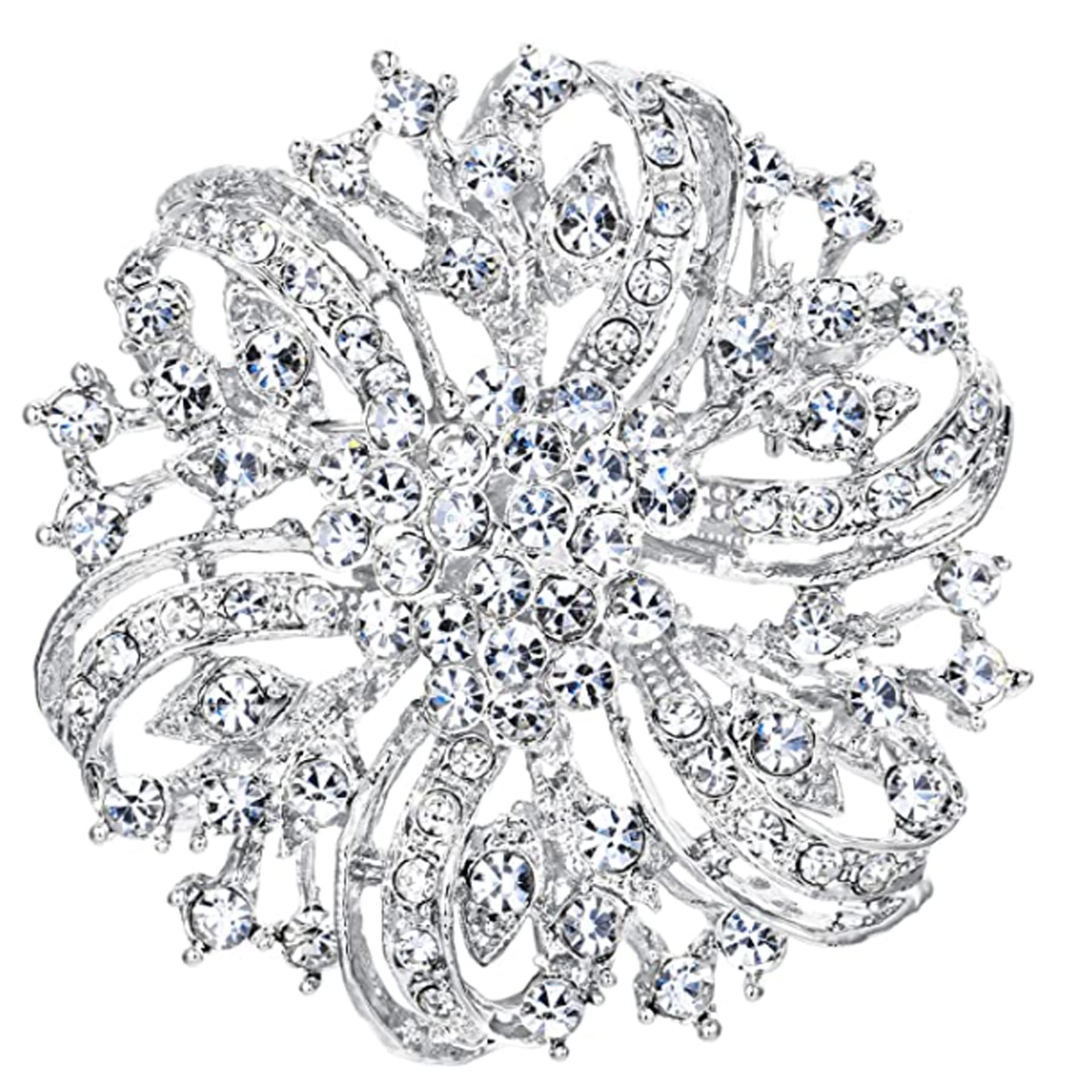 Elegant Crystal Flower Rhinestone Wedding Brooch Crystal Corsage Pin Brooch Women Clothing Accessories Jewelry Gift For Bride Girl Women