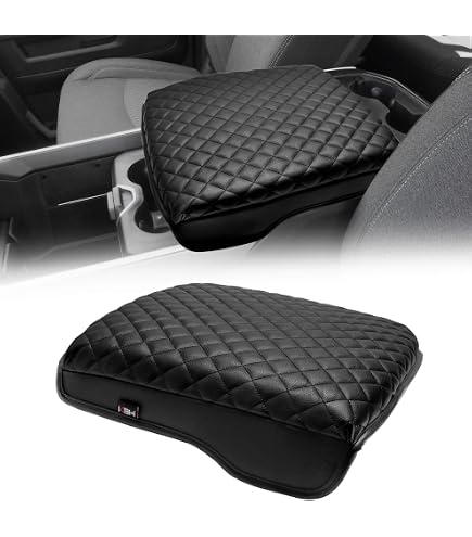 Shademax Center Console Cover For Ram 1500/2500/3500 (2013-2024) - PU Leather Armrest Pad, Thickened Sponge, Easy Install, Console Lid Protector