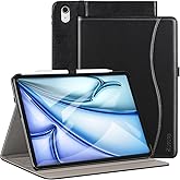 ZtotopCases for iPad Air 13 inch M3 2025 & 2024 M2 Case, Premium Leather Folio Cover (Supports iPad Pencil Charging), Auto Sleep/Wake, Multiple 4 Angles – Black
