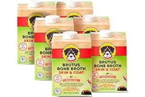 BRUTUS BONE BROTH Brutus Vegetable Broth for Dogs 16.9 oz | All Natural | Made in USA | Omegas & Turmeric for Healthy Skin & Coat | Human Grade Ingredients | Hydrating Dog Food Topper, Gravy & Treat Salmon (Pack of 6)
