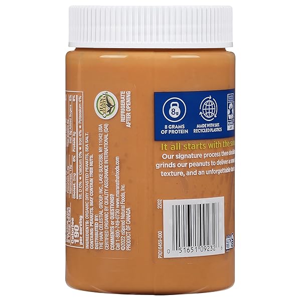 MARANATHA ORGANIC CREAMY PEANUT BUTTER, 16 OUNCE JAR